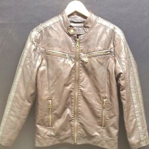 Machine clothing leather jacket size small